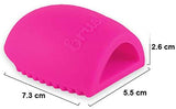 Limpiador de brochas de maquillaje tapete y brushegg de silicona, set portátil 2 Piezas Color rosa, brush cleaner