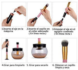 Limpiador de Pinceles de Maquillaje, Eléctrico Giratorio Que Limpia y Seca Pinceles Maquillaje Pocos Segundos y Pinceles de Maquillaje Pinceles de Maquillaje de Limpieza Profunda de Máquina,Limpiar y Secar