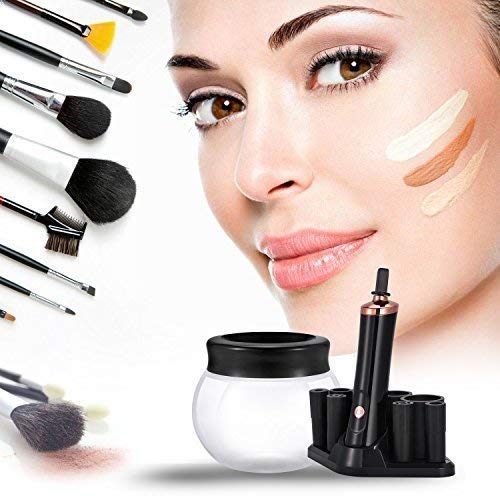 Limpiador de Pinceles de Maquillaje, Eléctrico Giratorio Que Limpia y Seca Pinceles Maquillaje Pocos Segundos y Pinceles de Maquillaje Pinceles de Maquillaje de Limpieza Profunda de Máquina,Limpiar y Secar
