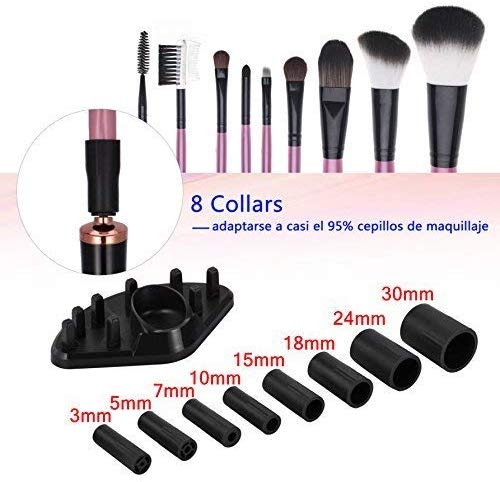 Limpiador de Pinceles de Maquillaje, Eléctrico Giratorio Que Limpia y Seca Pinceles Maquillaje Pocos Segundos y Pinceles de Maquillaje Pinceles de Maquillaje de Limpieza Profunda de Máquina,Limpiar y Secar