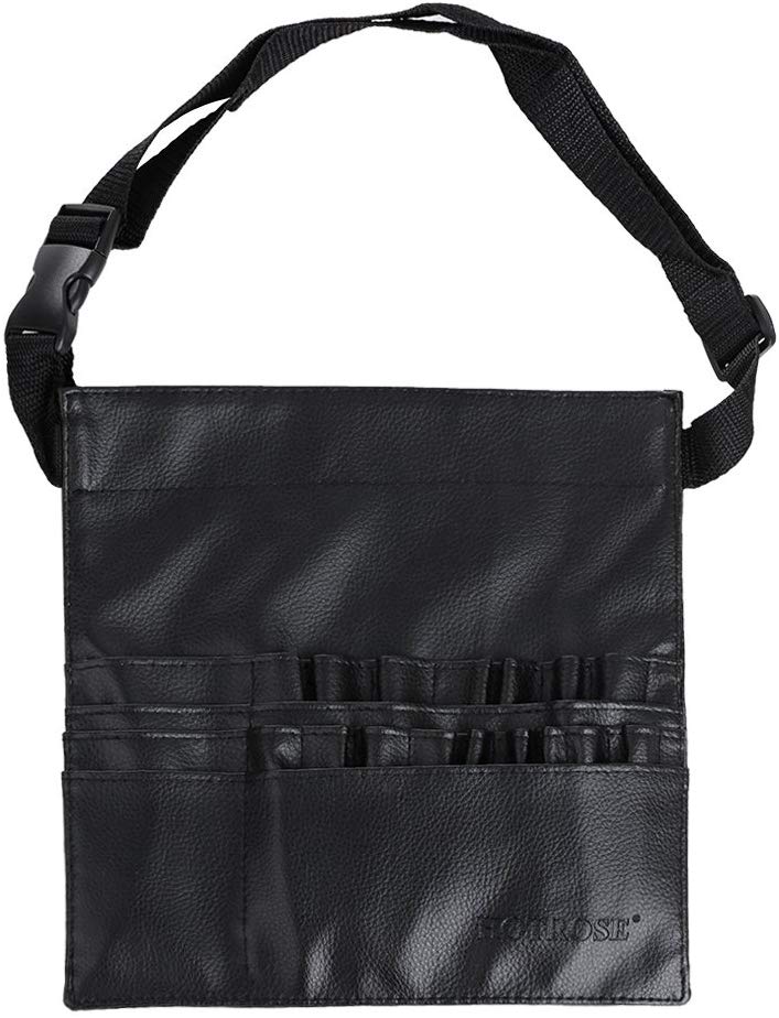 Hotrose 22 Pockets Professional Cosmetic Makeup Brush Bag with Artist Belt Strap for Women