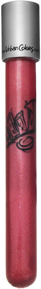 Set/Paquete de 6 KISS MANIAC brillo de labios (lipgloss) labial humectante con Vitamina E y Proteinas de Seda de Urban Colors con Cosmetiquera rosa incluida
