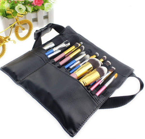Hotrose 22 Pockets Professional Cosmetic Makeup Brush Bag with Artist Belt Strap for Women