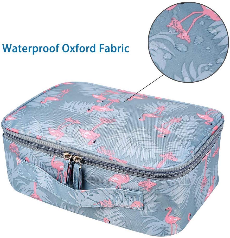 JSBelle Organizador de bolsas de cosméticos de viaje portátil, bolsas de aseo para mujeres (Azul)