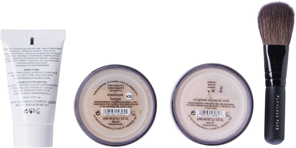 Bareminerals Get Started Complexion Set, 12 Medium Beige For Women, 0.5 Oz, 5 Counts