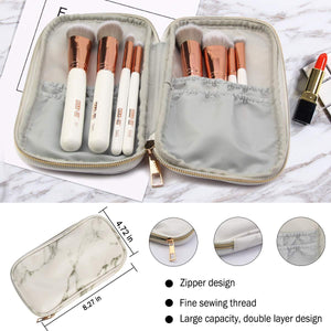 MAANGE Brochas de Maquillaje Pinceles Suavecitas Sintéticos 8 brochas profesionales Brochas para sombra de ojos y rostro Blush Brushes con bolsa de cosméticos（Rose Golden)