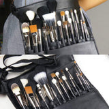 Hotrose 22 Pockets Professional Cosmetic Makeup Brush Bag with Artist Belt Strap for Women