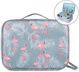 JSBelle Organizador de bolsas de cosméticos de viaje portátil, bolsas de aseo para mujeres (Azul)