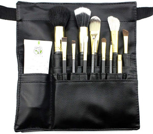 Hotrose 22 Pockets Professional Cosmetic Makeup Brush Bag with Artist Belt Strap for Women