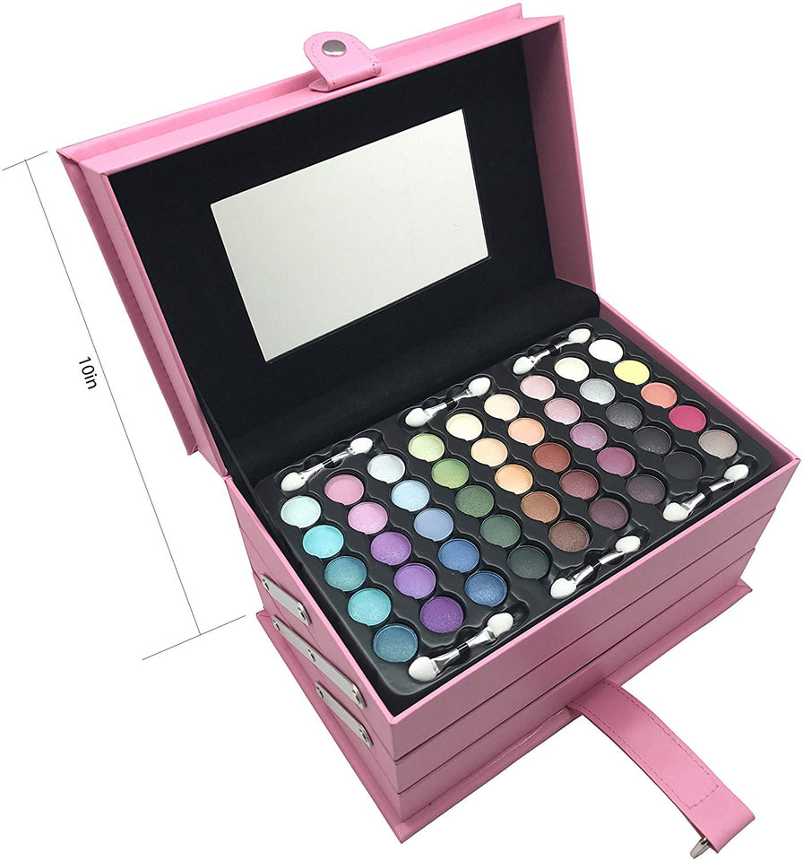 BR All In One Makeup Kit (Eyeshadow, Blushes, Powder, Lipstick & More) Holiday Gift Set (LightPink)