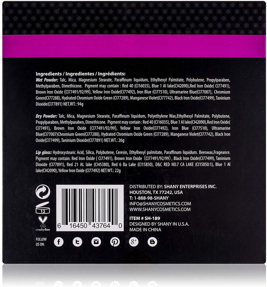 Shany 'All About That Face' Kit de maquillaje – todo en uno – Sombras de ojos, colores de labios y más