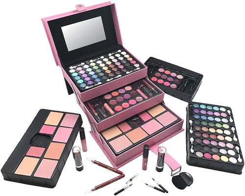 BR All In One Makeup Kit (Eyeshadow, Blushes, Powder, Lipstick & More) Holiday Gift Set (LightPink)